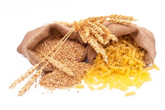 bags of wheat and pasta